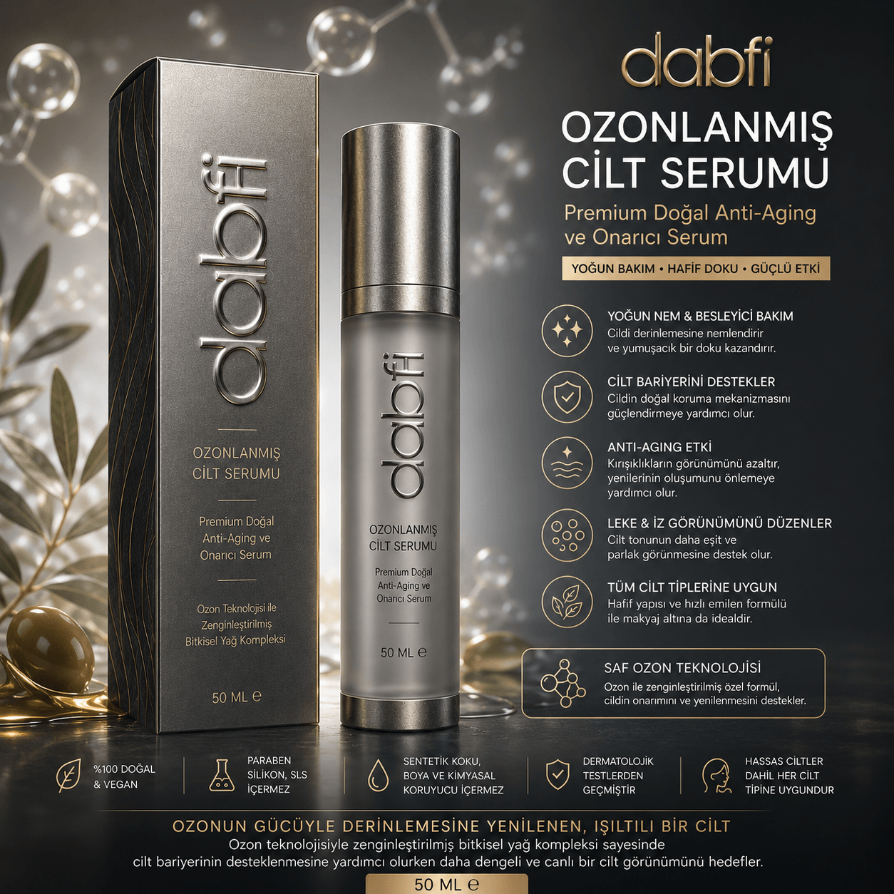 DABFI Ozonlanmış Cilt Serumu 50 ml